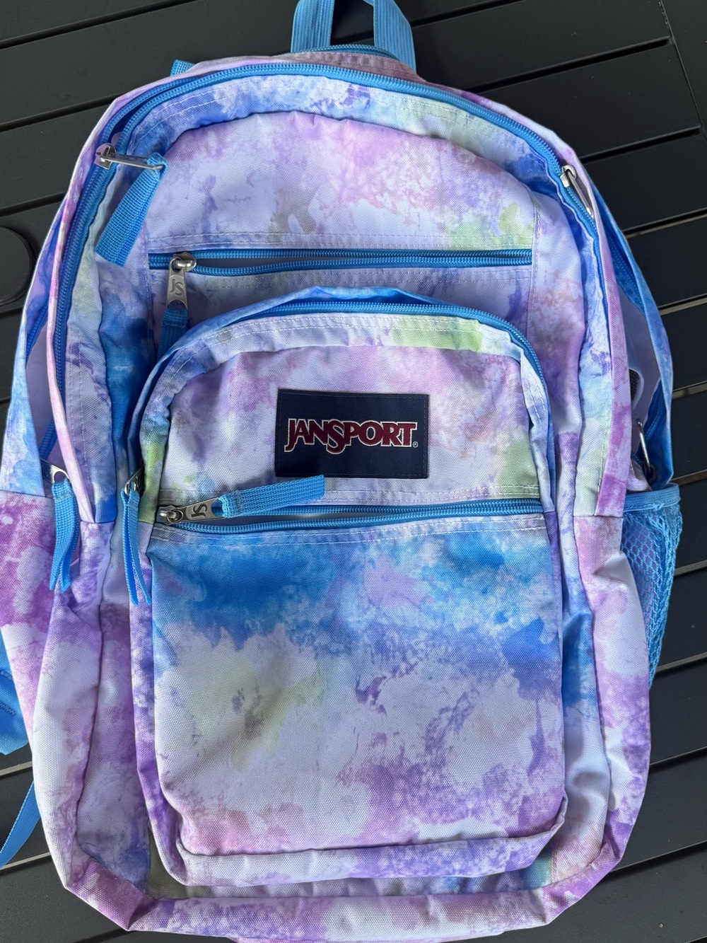 Jansport Pastel Tie-Dye Backpack in Blue, Pink, Purple